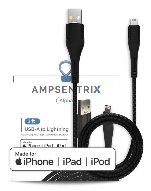 3 ft MFI Lightning To USB Type A Cable