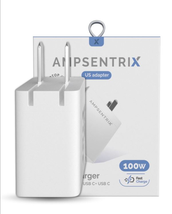 4 Plug - 100W USB Type C And USB Type A Wall Power Adapter