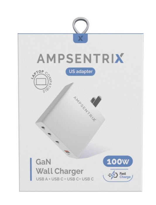 4 Plug - 100W USB Type C And USB Type A Wall Power Adapter